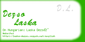 dezso laska business card